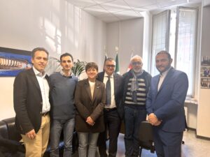 Il capogruppo Lista Civica Cirio Presidente Silvio Magliano e il Consigliere Daniele Sobrero con i rappresentanti dei Comitati